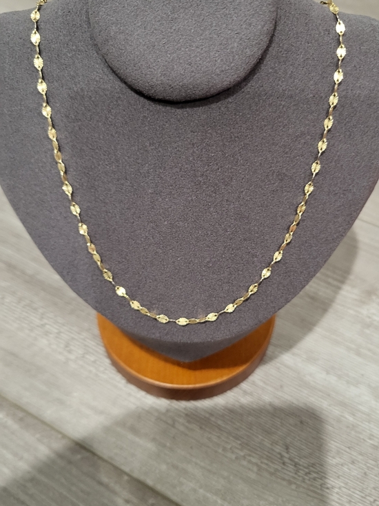 Jewelry - Gold over Sterling Silver Twist Chain 18 Inch Chain- Elegant Women's Jewelry